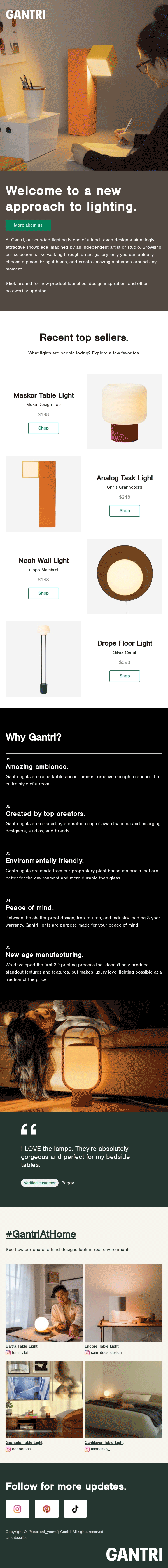 Gantri Email Design 1
