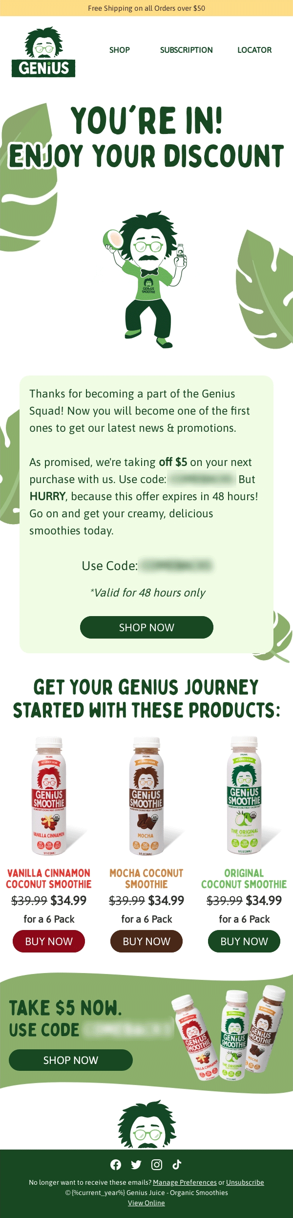 Genius Juice Email Design 1