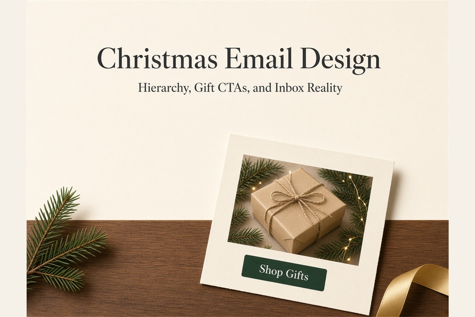 Christmas Email Design: Hierarchy, Gift CTAs, and Inbox Reality - cover image