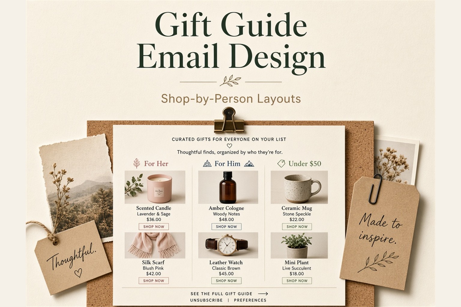 Gift Guide Email Design: Shop-by-Person Layouts That Still Convert - cover image