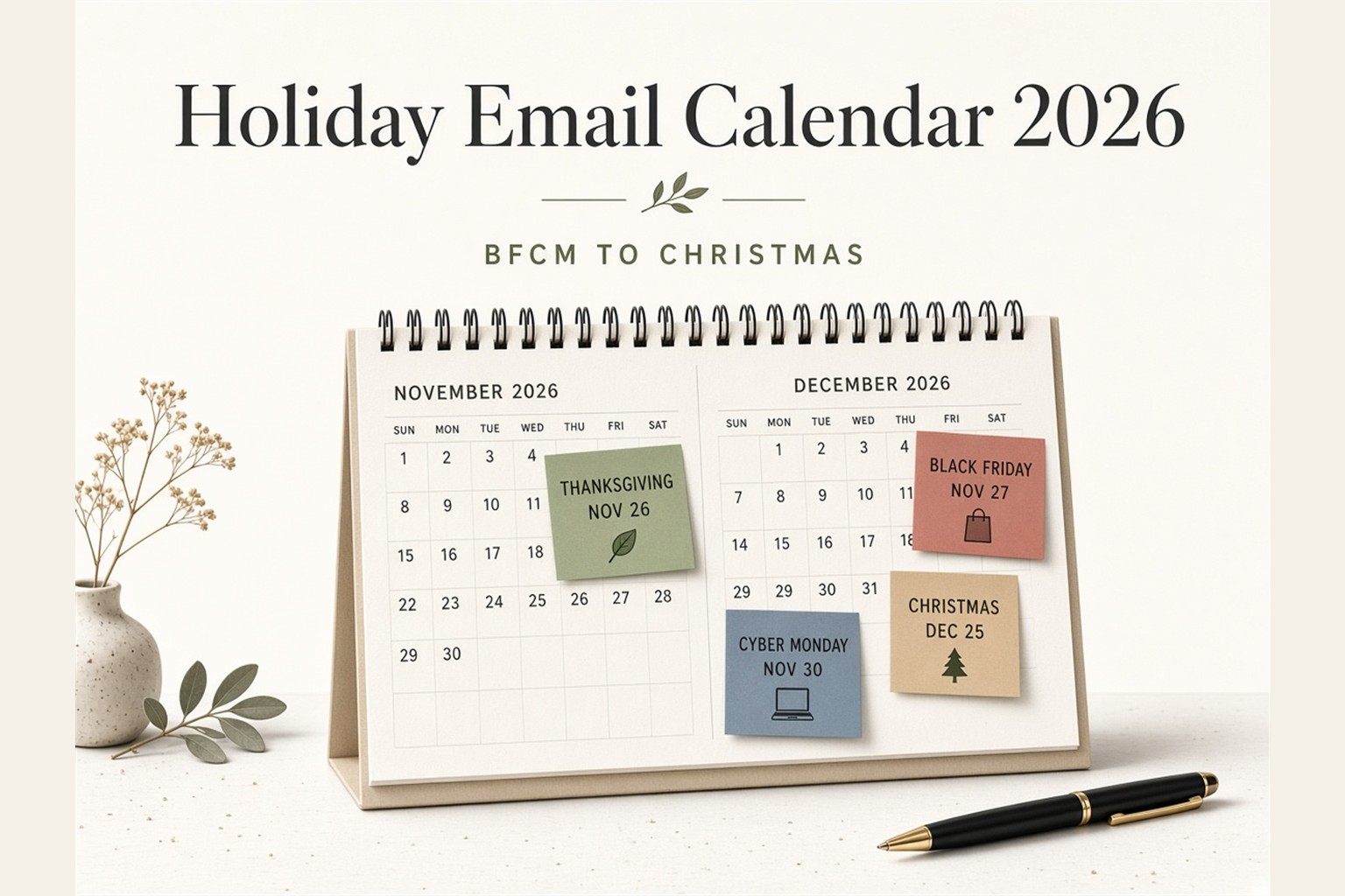 Holiday Email Calendar 2026: What to Send from BFCM to Christmas - cover image