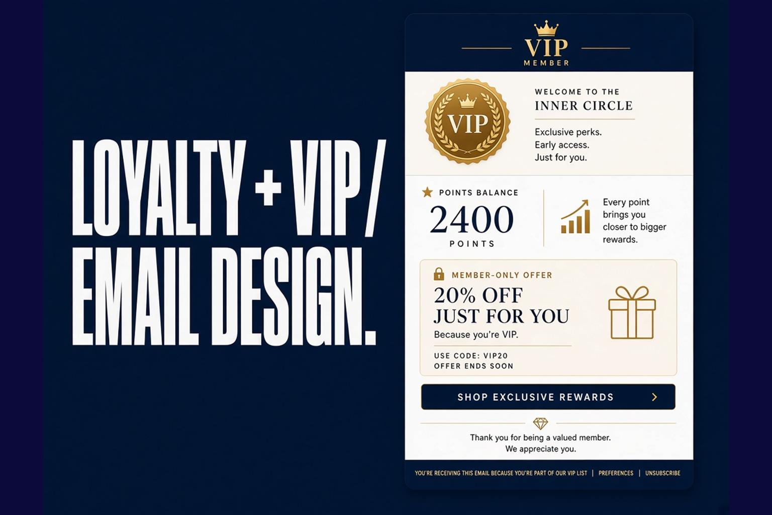 Loyalty, VIP, and Referral Email Design: Status First, Not Another Sale Send - cover image