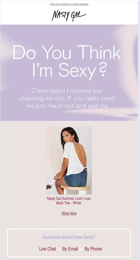 Nasty Gal's Browse Abandonment Email
