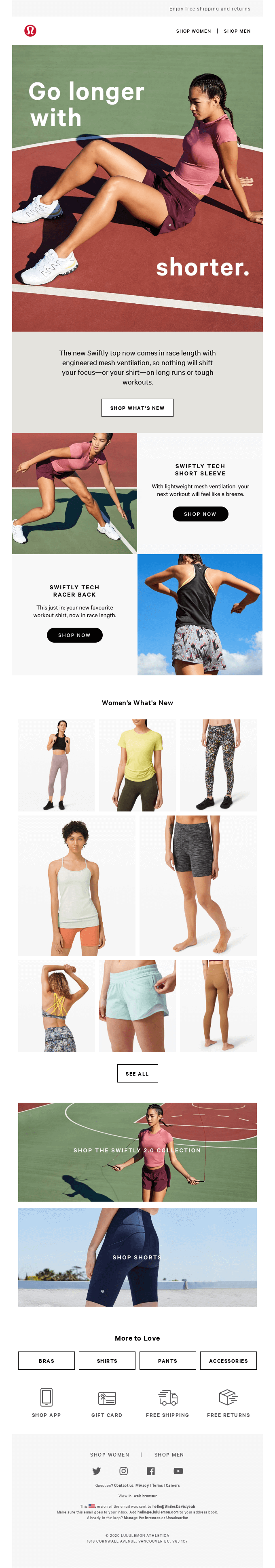 Lululemon's Fitness Email