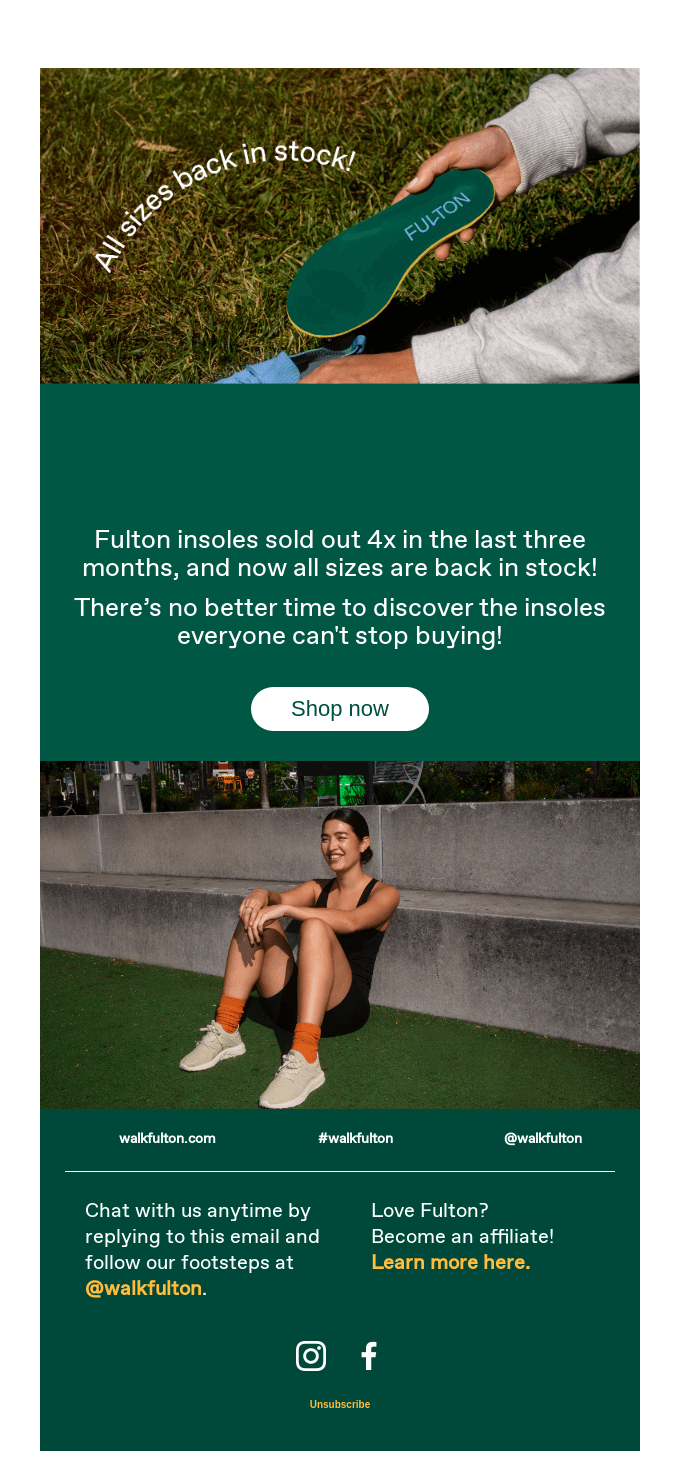 Fulton's Fitness Email