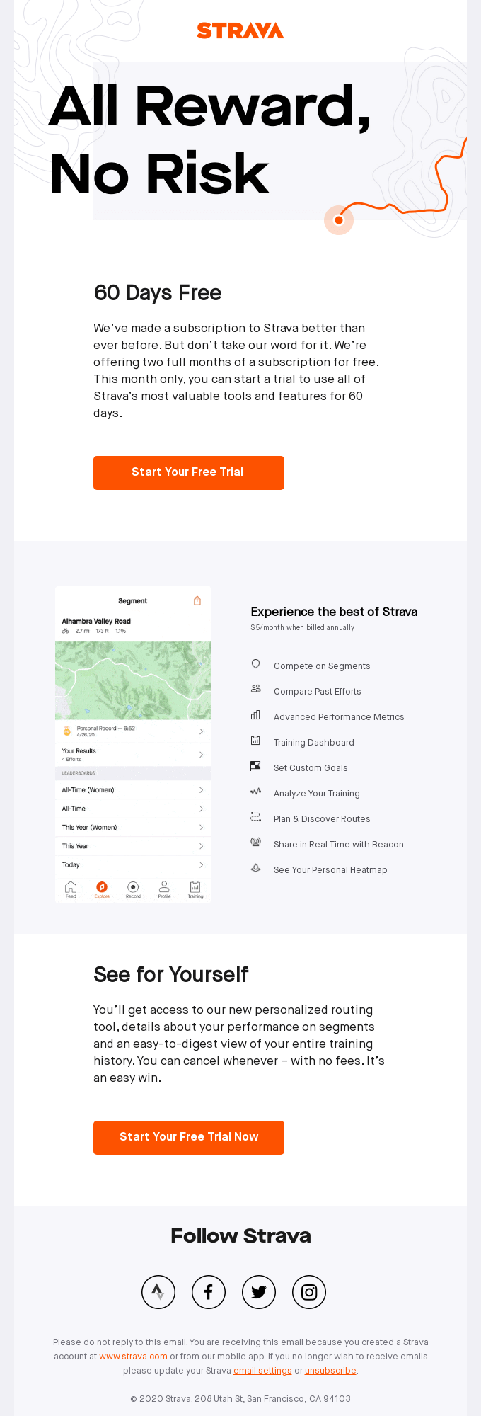 Strava's Fitness Email