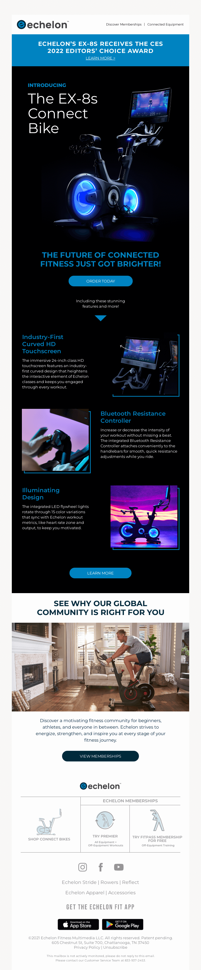 Echelon's Fitness Email