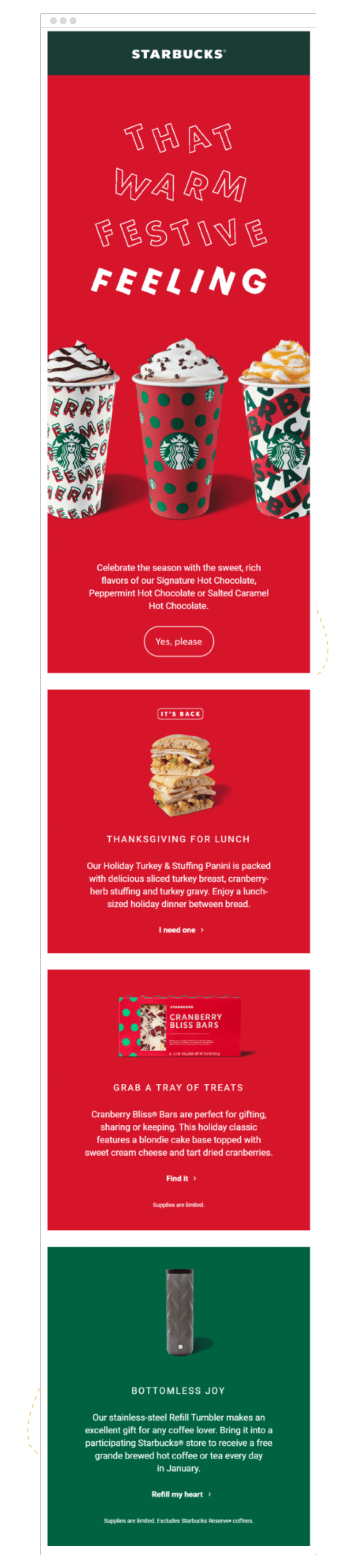 Starbucks's Best Christmas Email