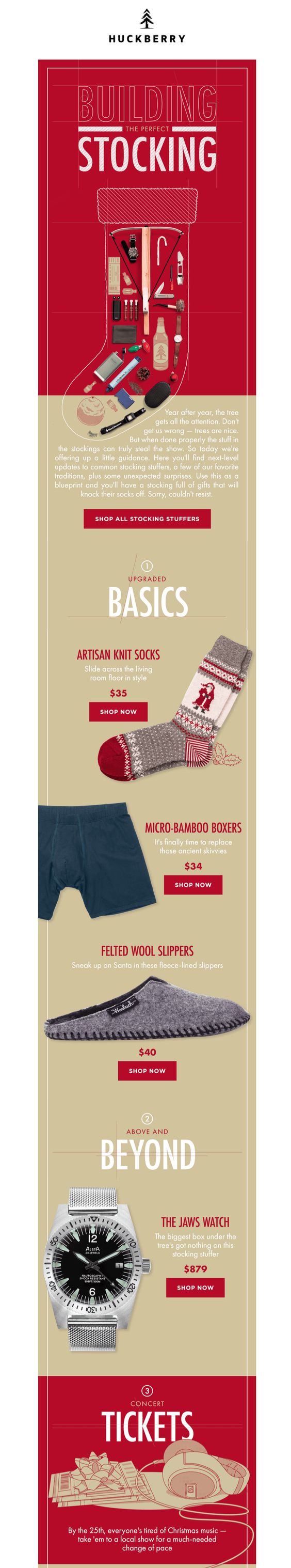 Huckberry's Best Christmas Email