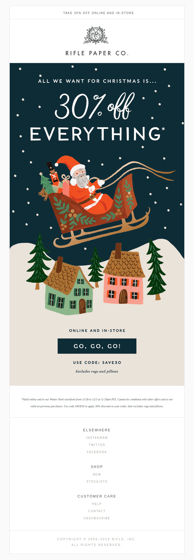 Rifle Paper Co.'s Best Christmas Email