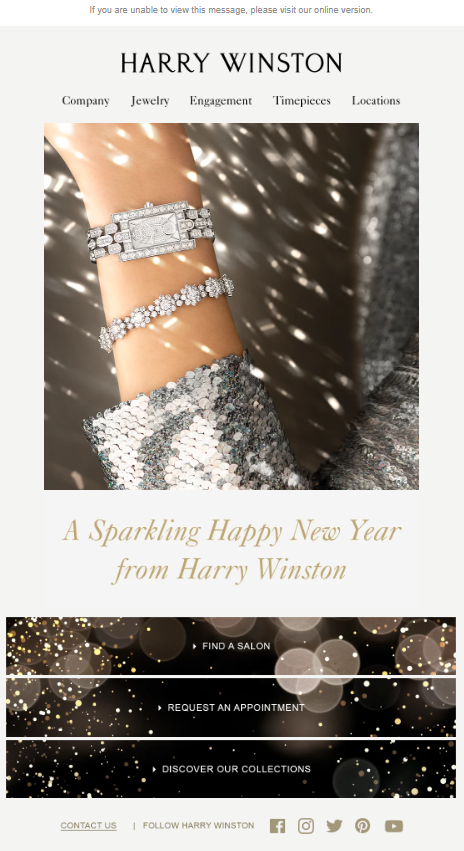 Harry Winston's Best New Year's Email