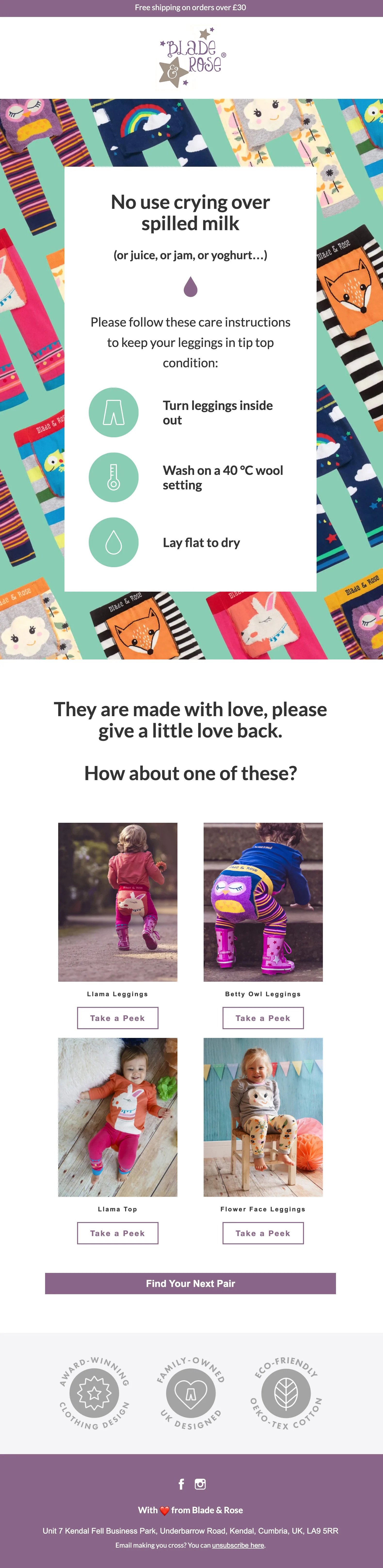 Blade & Rose Cross-Selling Email