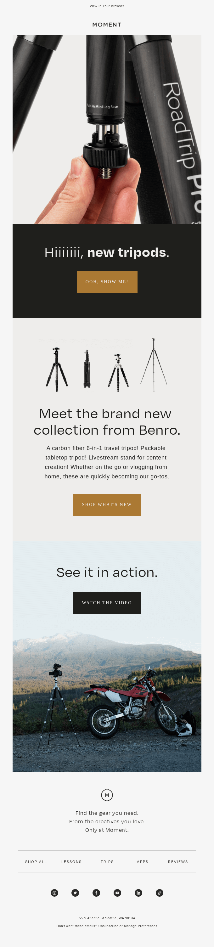 Moment's Product Launch Email