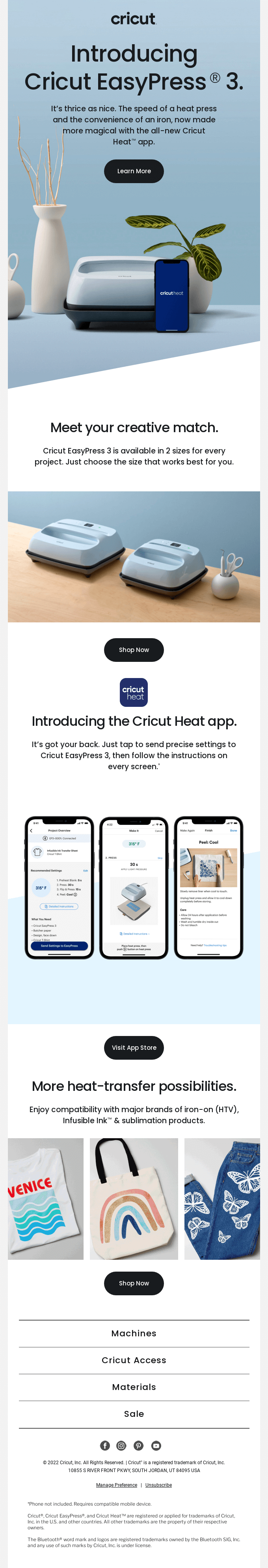 Cricut's Product Launch Email