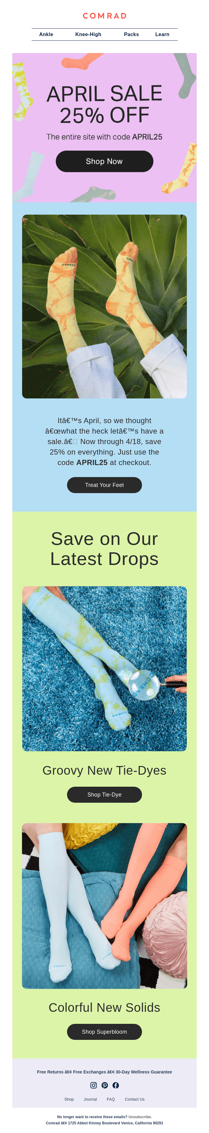 Comrad's Best Promotional Email