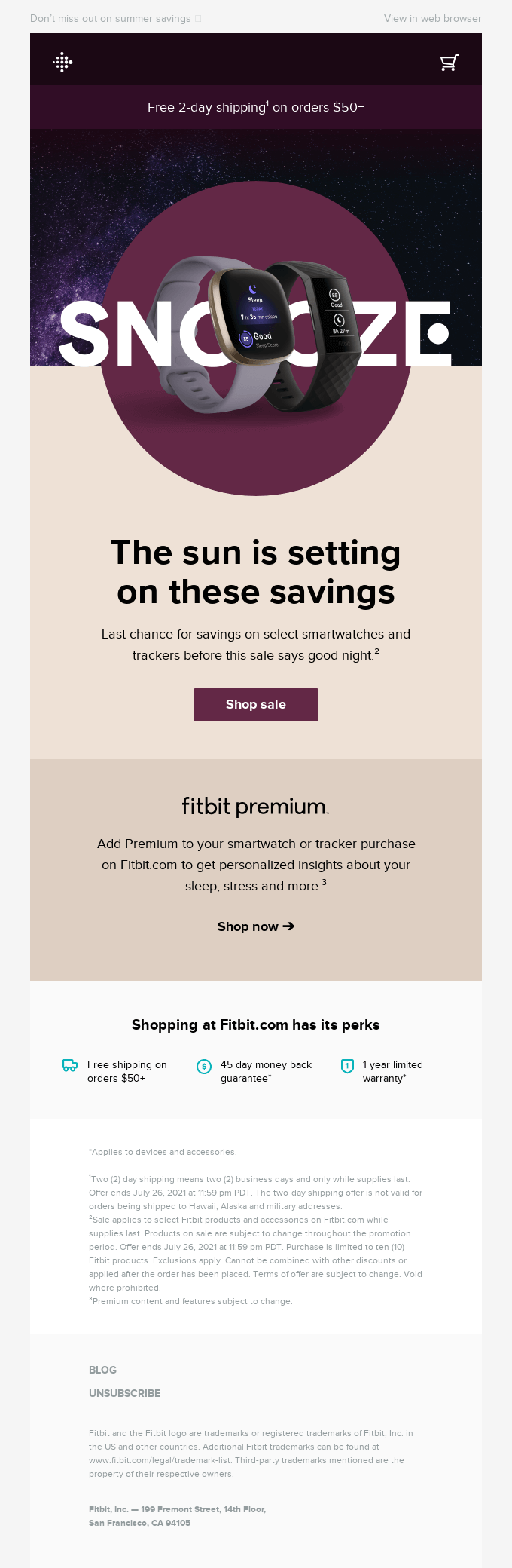 Fitbit's Technology Email