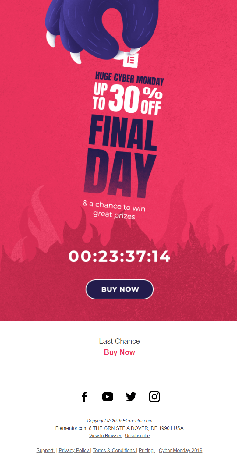 Elementor's Best Last Chance Email