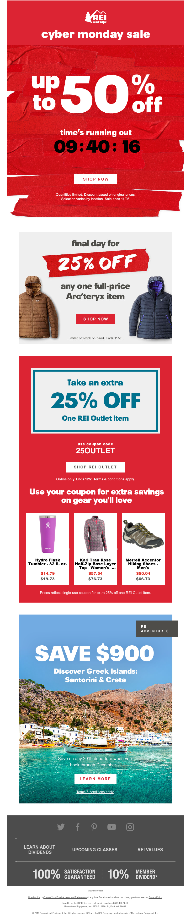 REI's Best Cyber Monday Email