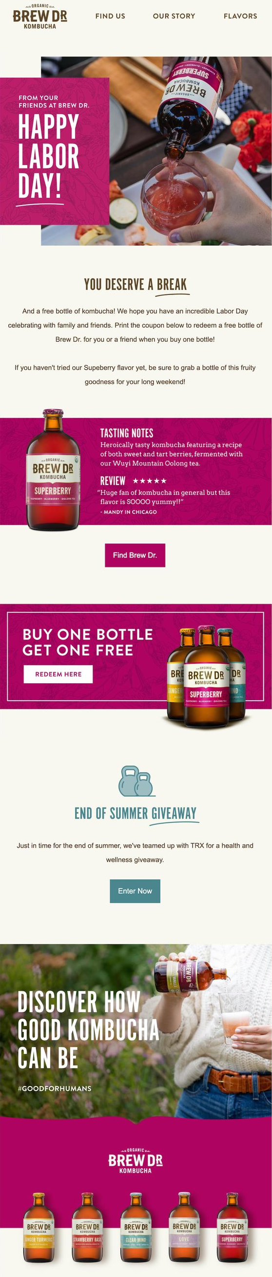 Brew DR's Labor Day Sale Email