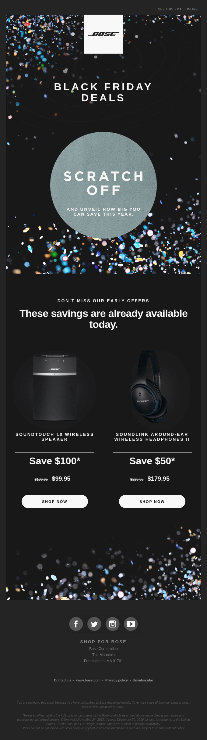 Bose's Best Black Friday Email
