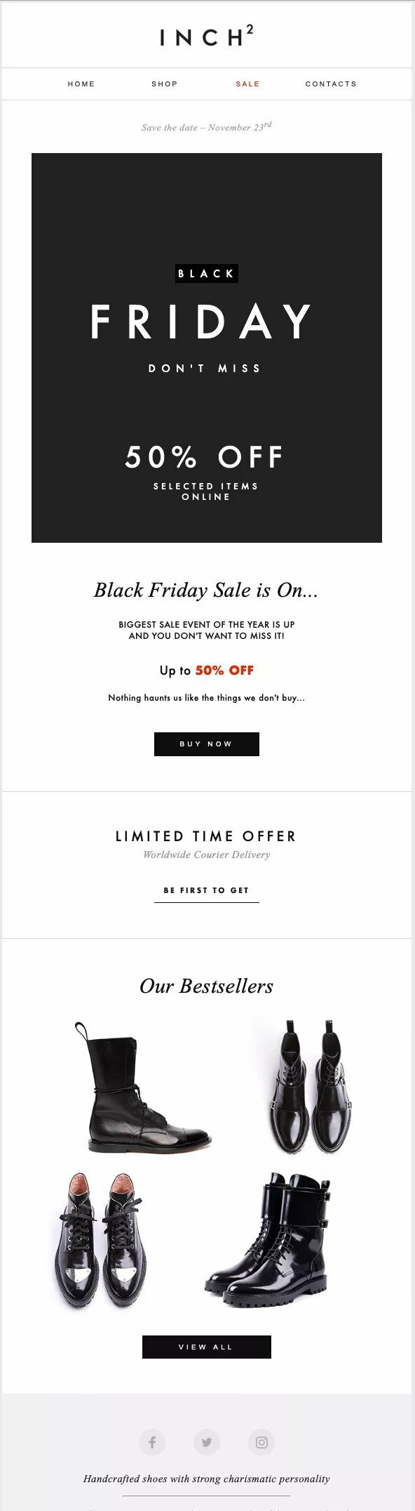 INCH2's Best Black Friday Email