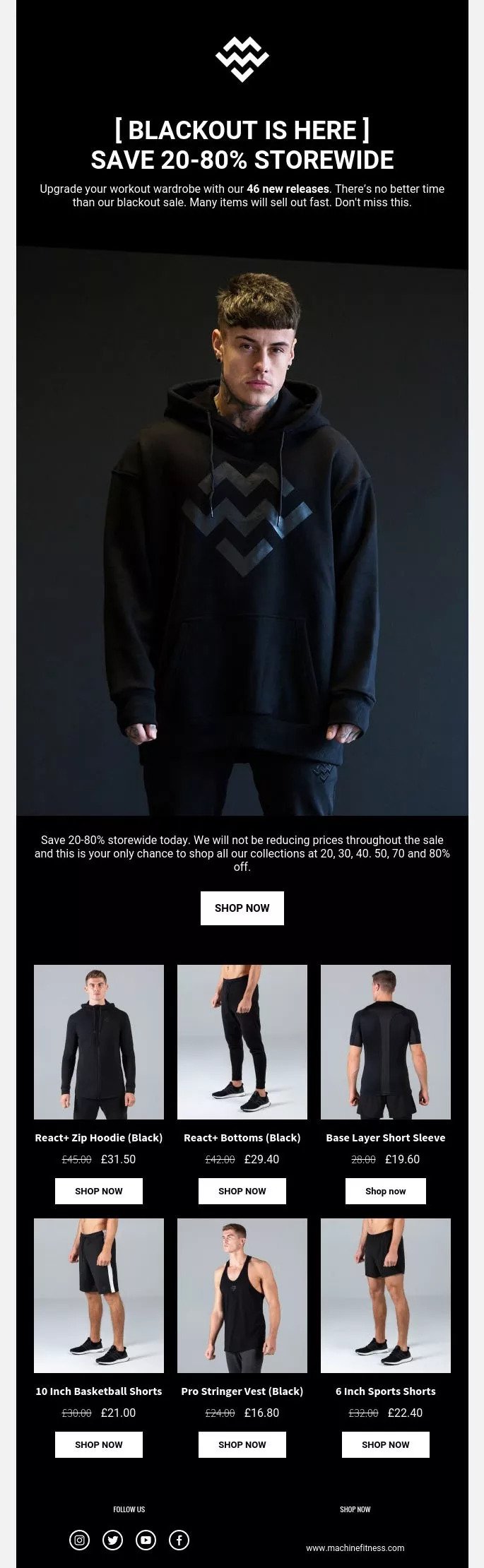 Machine Fitness's Best Black Friday Email