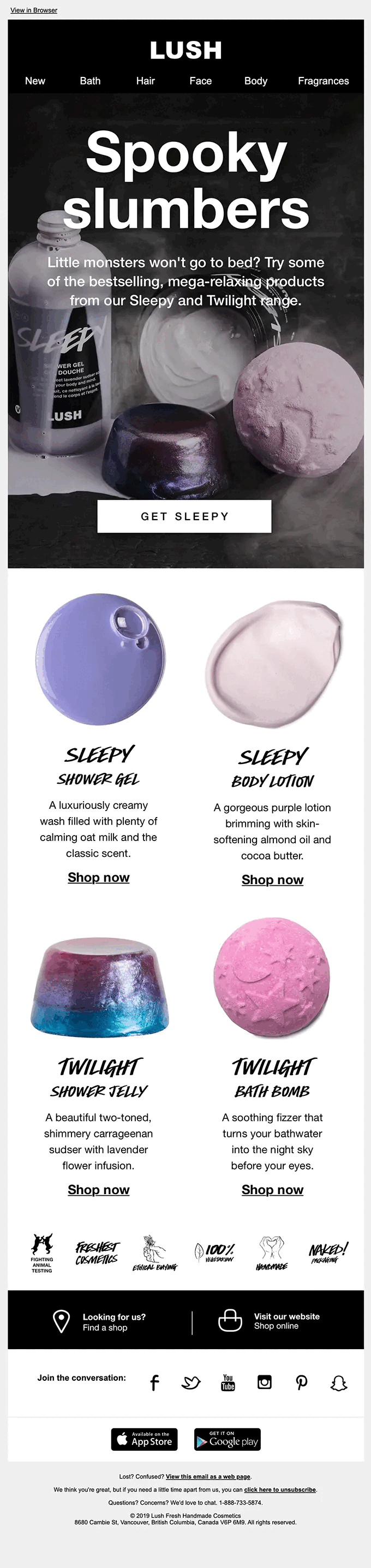 Lush's Best Halloween Email