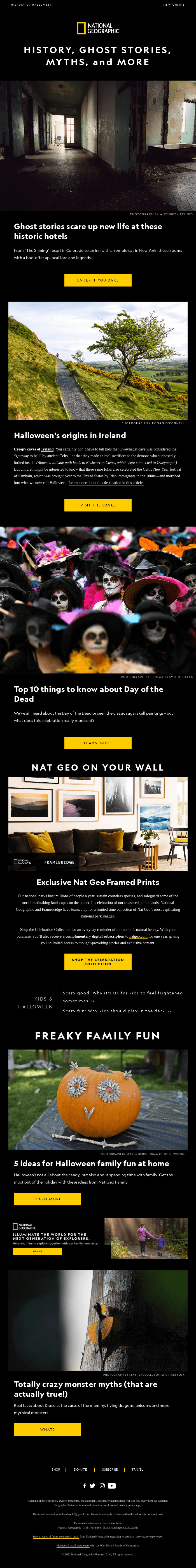 National Geographic's Best Halloween Email