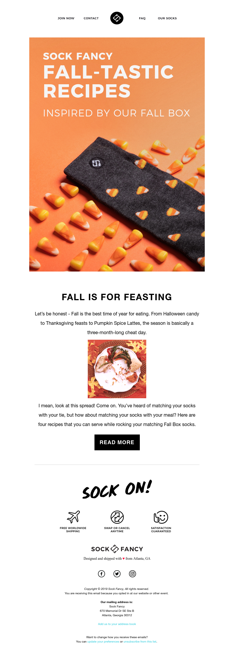 Sock Fancy's Best Halloween Email