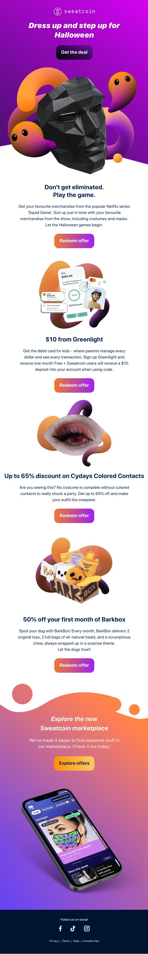 Sweatcoin's Best Halloween Email