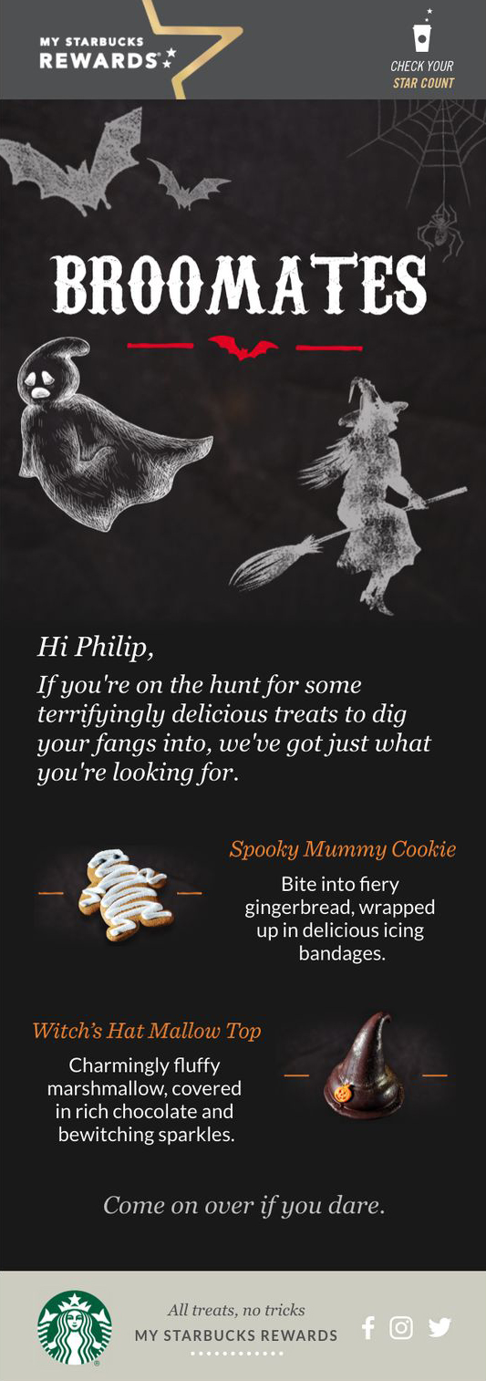 Starbucks's Best Halloween Email