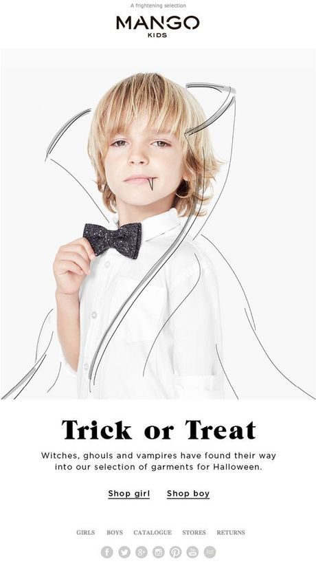 Mango Kids's Best Halloween Email