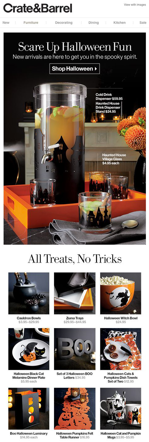 Crate&Barrel's Best Halloween Email