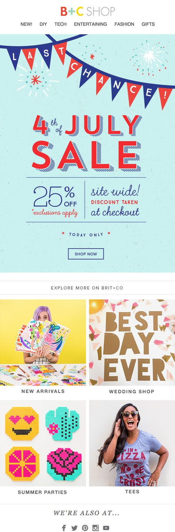 Brit+Co's 4th of July Last Chance Email