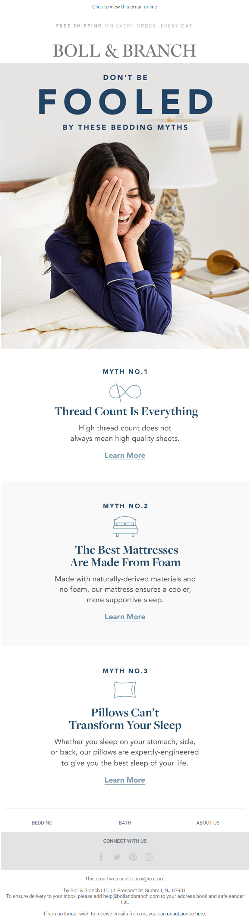 Boll & Branch's April Fools' Email