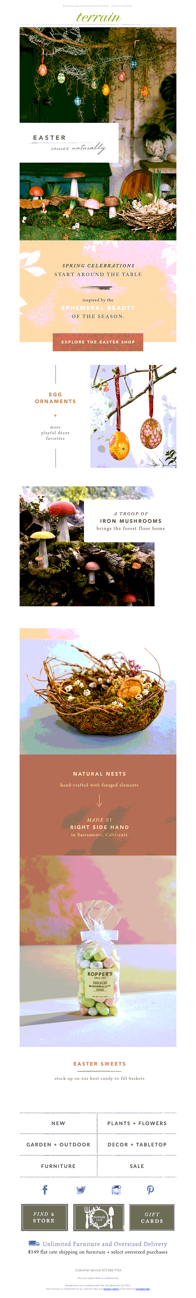 Terrain's Easter Email