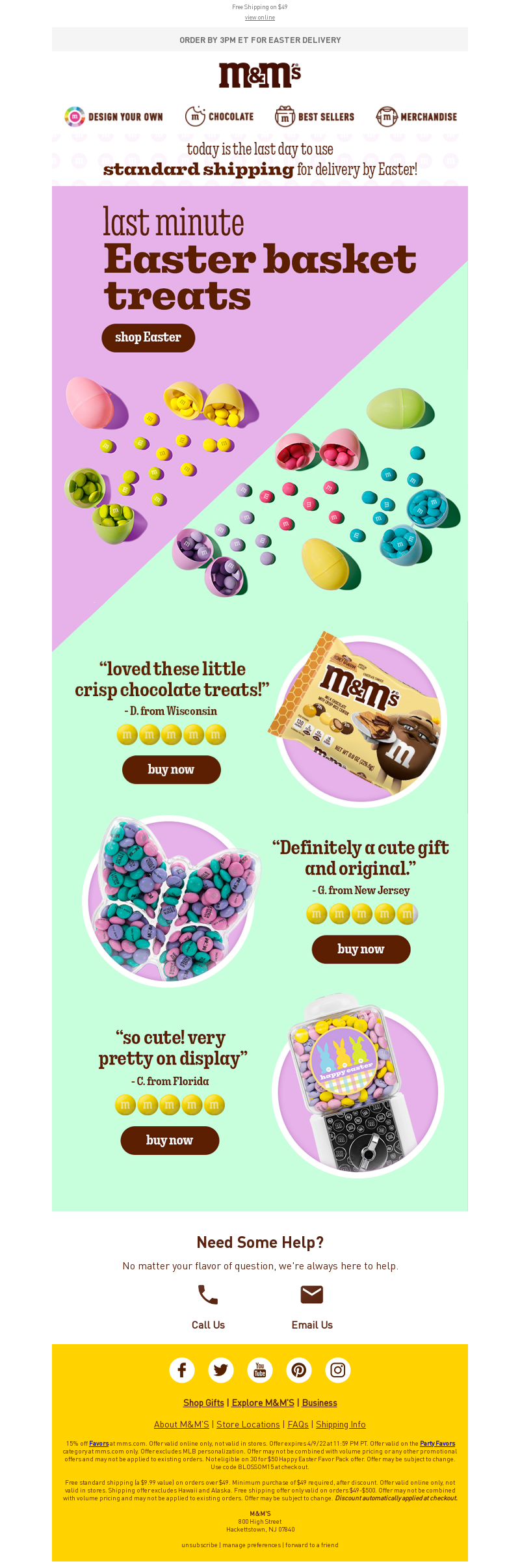 M&M's Easter Email