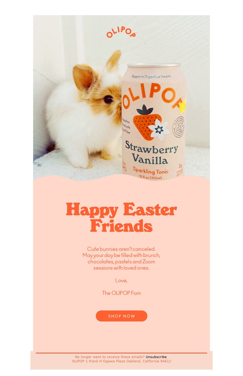 Olipop's Easter Email