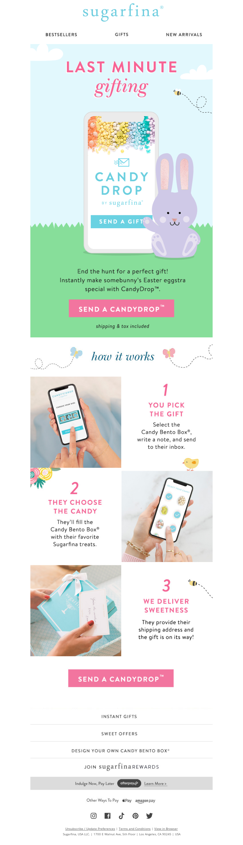 Sugarfina's Easter Email