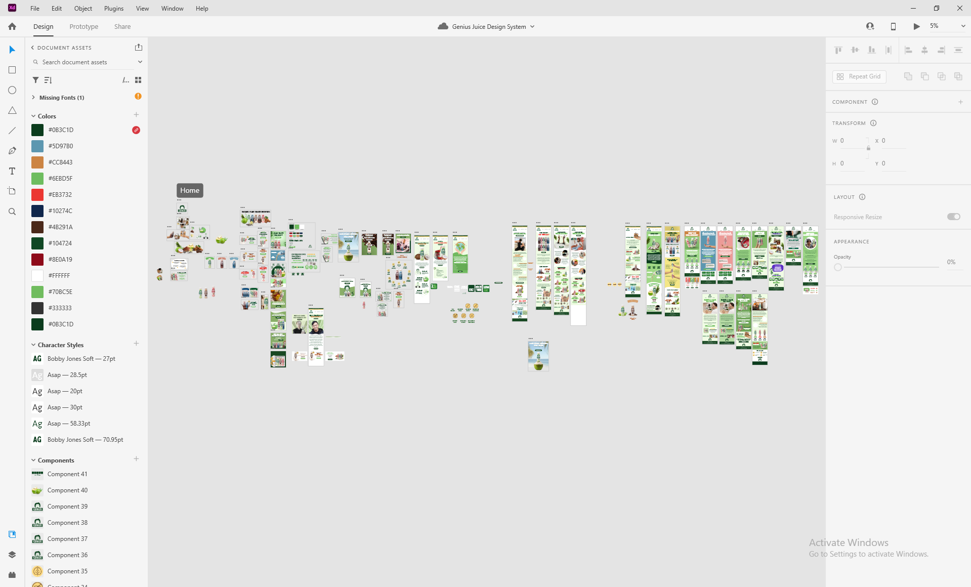An example of an email design system