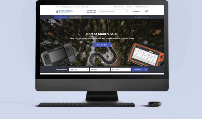 International Key Supply's Website Launch GIF