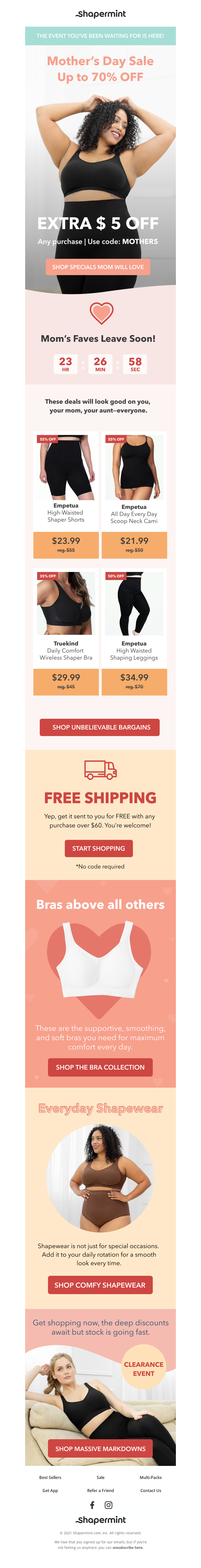 Shapermint's Mother's Day Email