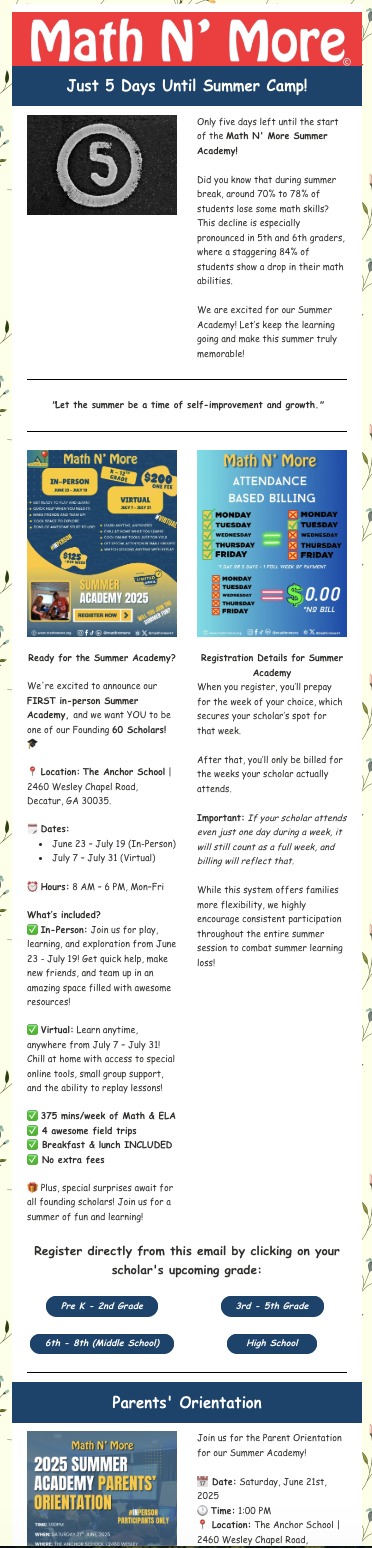 Math N' More — before